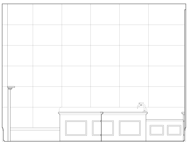 BATHROOM NORTH WALL ELEVATION