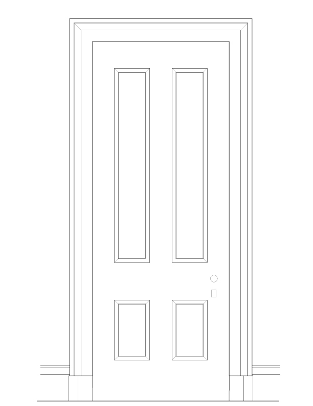TYPICAL PANEL DOOR ELEVATION