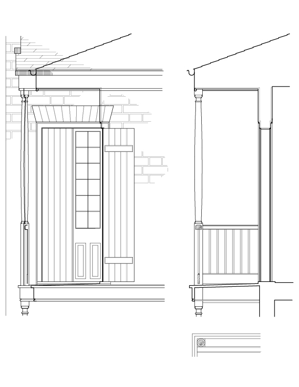 BALCONY ELEVATION AND SECTION