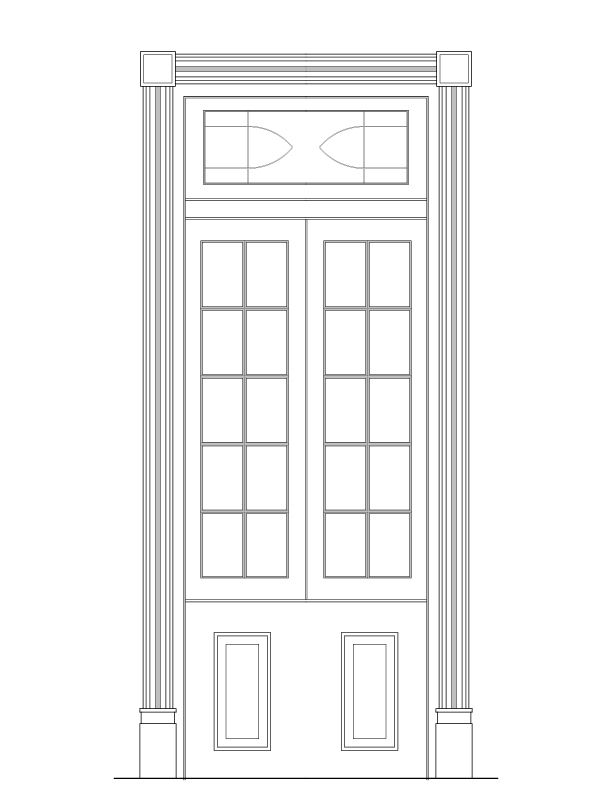 WINDOW NO. 205 INTERIOR ELEVATION