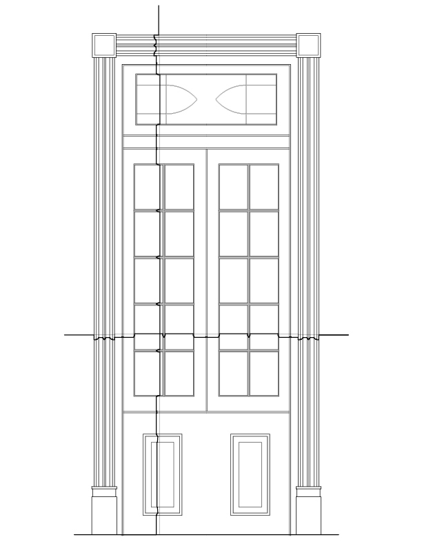 WINDOW NO. 205 INTERIOR ELEVATION