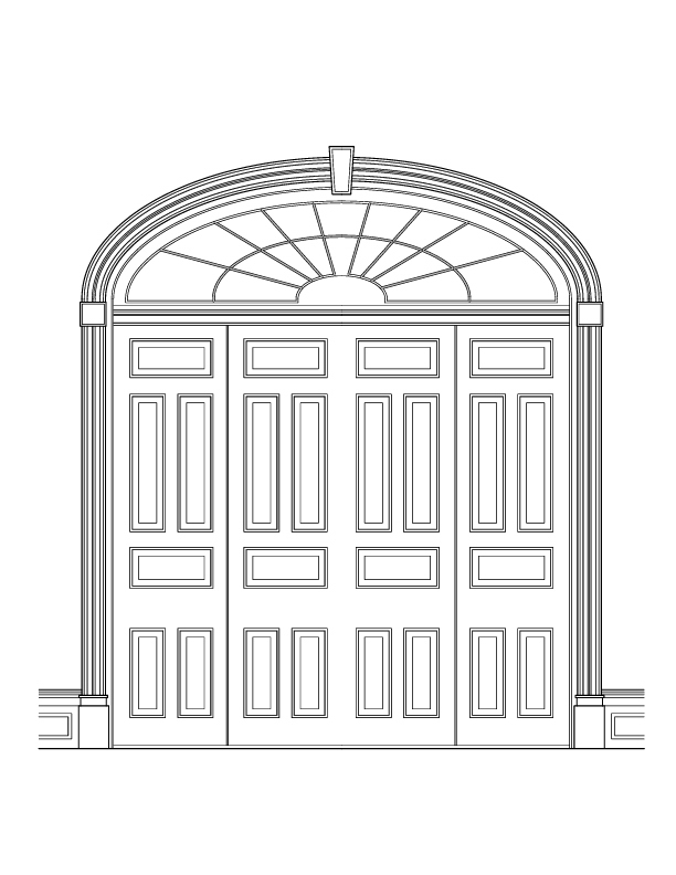 DOOR NO. 206 ROOM D ELEVATION