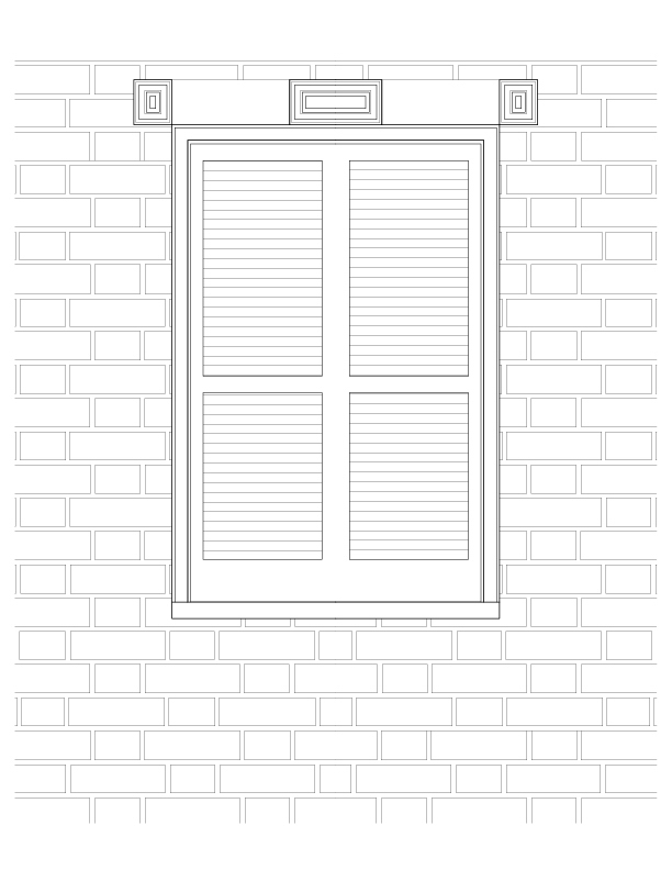 WINDOW NO. 301 EXTERIOR ELEVATION