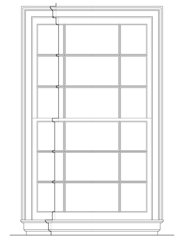 WINDOW NO. 305 WINDOW SIDE ELEVATION