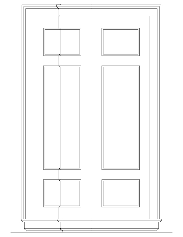 WINDOW NO. 305 BLIND SIDE ELEVATION