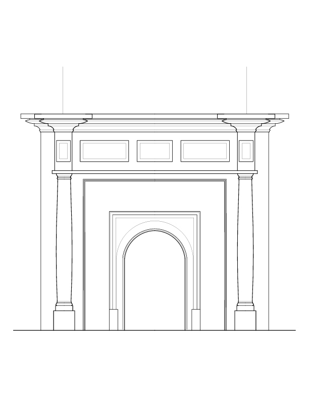 ROOM M MANTEL ELEVATION