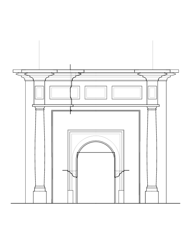ROOM M MANTEL ELEVATION