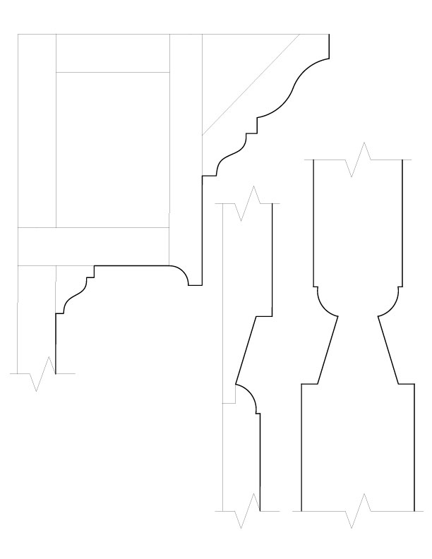 PANELED END NORTHWEST ROOM MOULDINGS