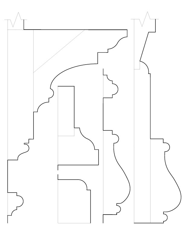 PANELED END NORTHWEST ROOM MOULDINGS
