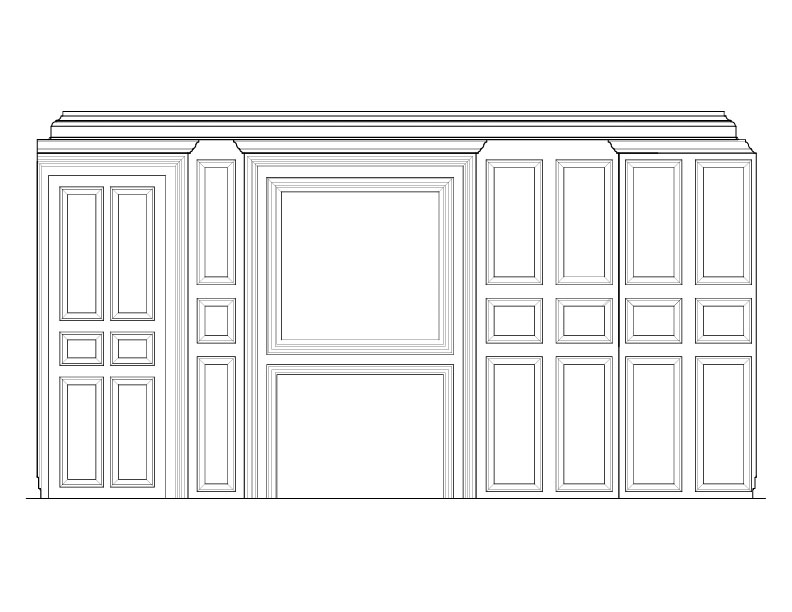 PANELED END EAST WALL