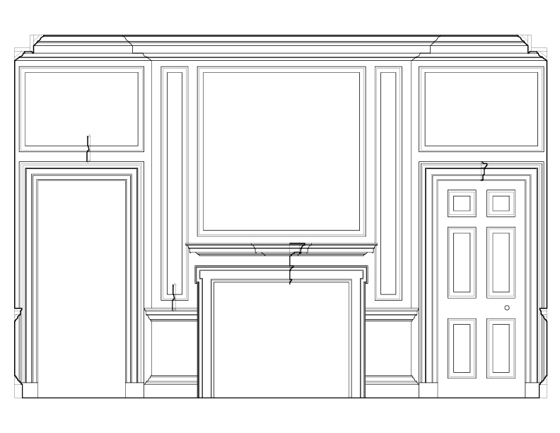 SOUTHWEST ROOM FIRST FLOOR NORTH ELEVATION