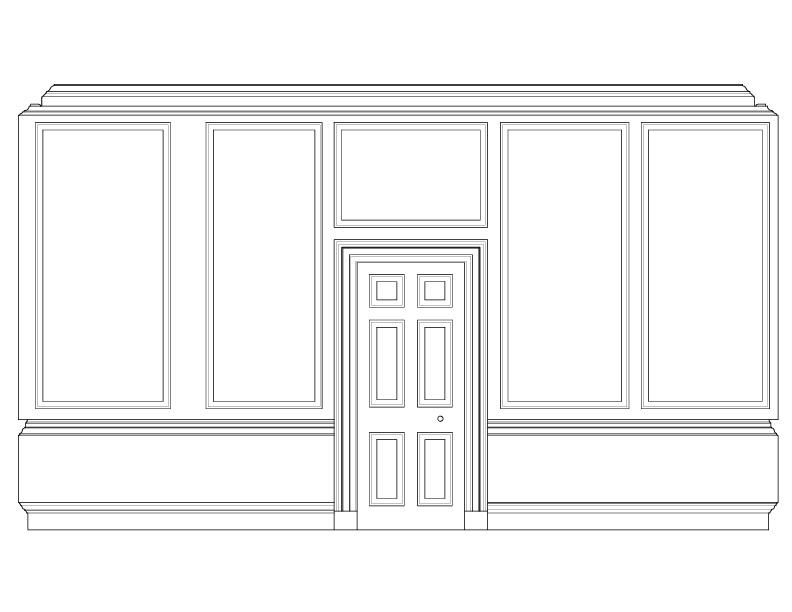 SOUTHWEST ROOM FIRST FLOOR EAST ELEVATION