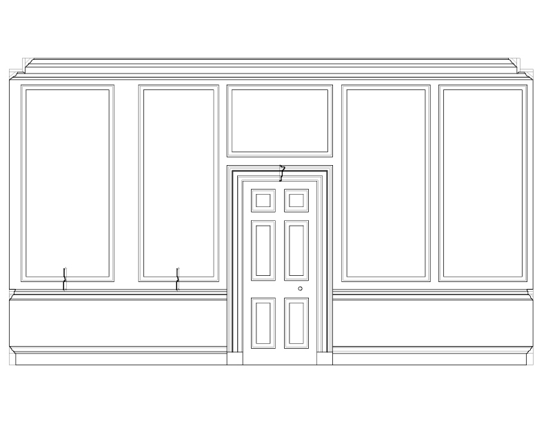 SOUTHWEST ROOM FIRST FLOOR EAST ELEVATION