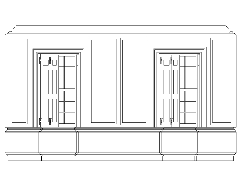 SOUTHWEST ROOM FIRST FLOOR WEST ELEVATION
