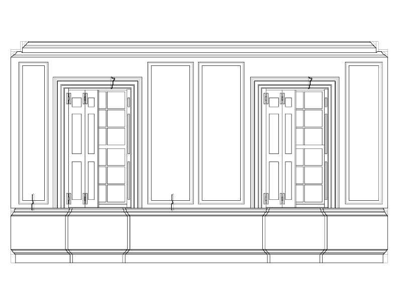 SOUTHWEST ROOM FIRST FLOOR WEST ELEVATION