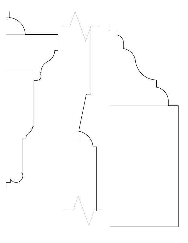 SOUTHWEST ROOM FIRST FLOOR MOULDING DETAILS