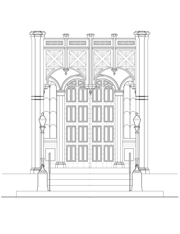 ENTRANCE PORTICO ELEVATION