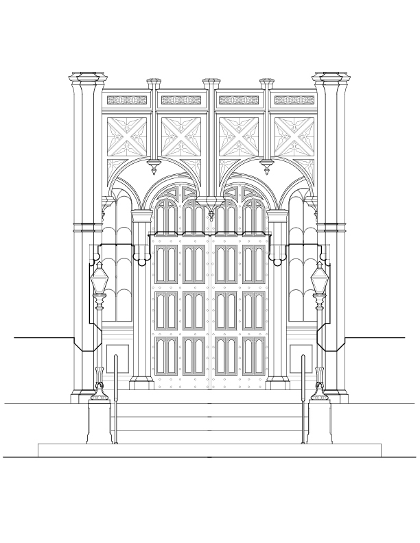 ENTRANCE PORTICO ELEVATION