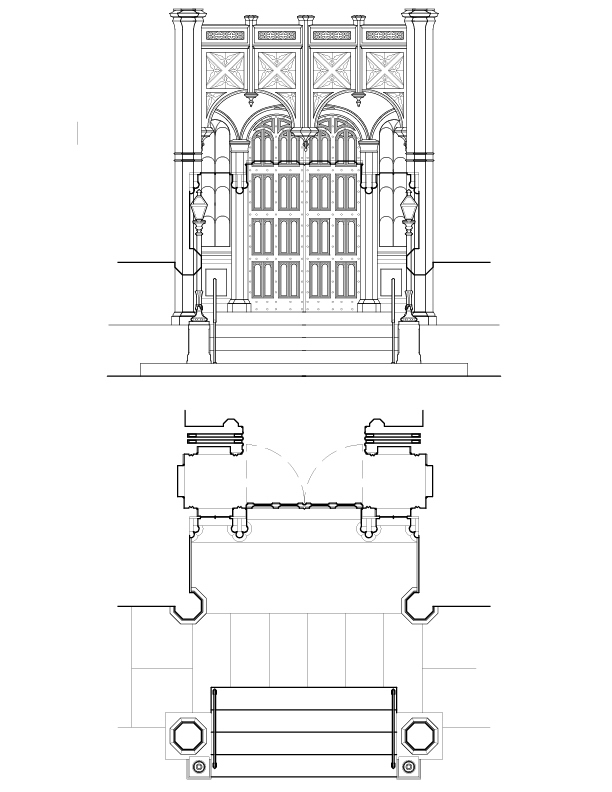 ENTRANCE PORTICO AND VESTIBULE PLAN