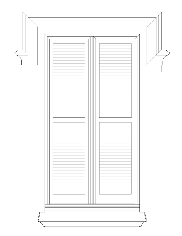 WINDOW B EXTERIOR ELEVATION
