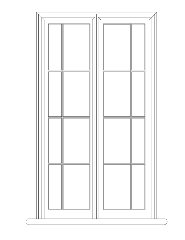 WINDOW B INTERIOR ELEVATION