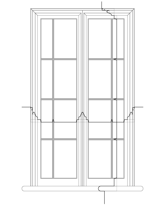 WINDOW B INTERIOR ELEVATION
