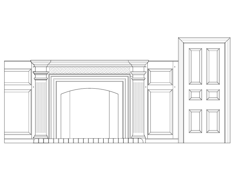 SECOND FLOOR WEST WALL ELEVATION