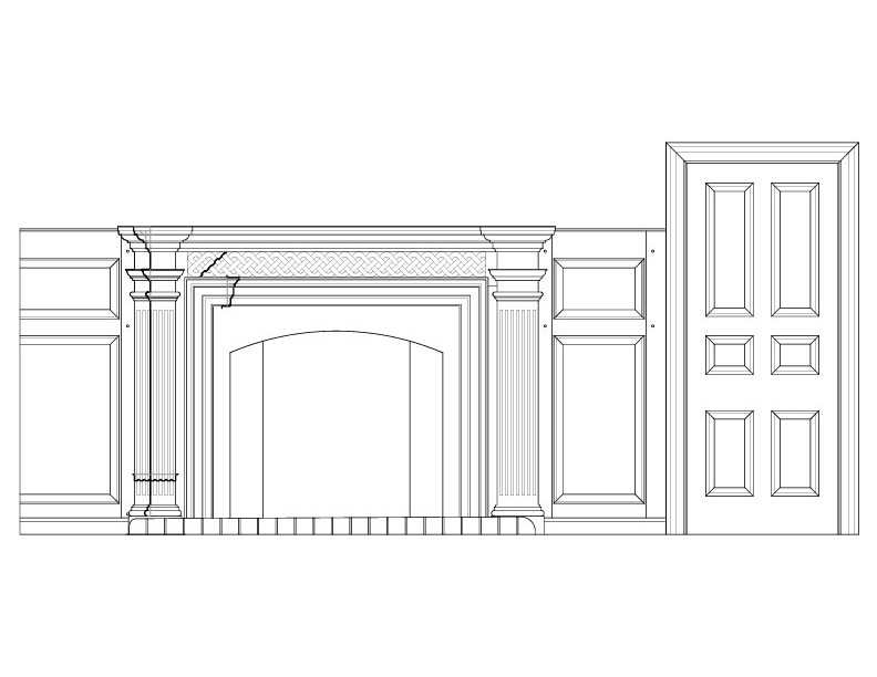 SECOND FLOOR WEST WALL ELEVATION