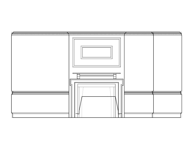 PARLOR ROOM FIREPLACE ELEVATION