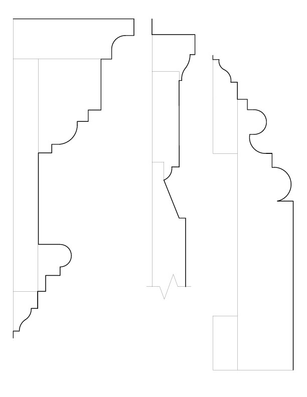 SOUTH PARLOR PANELED ROOM MOULDINGS