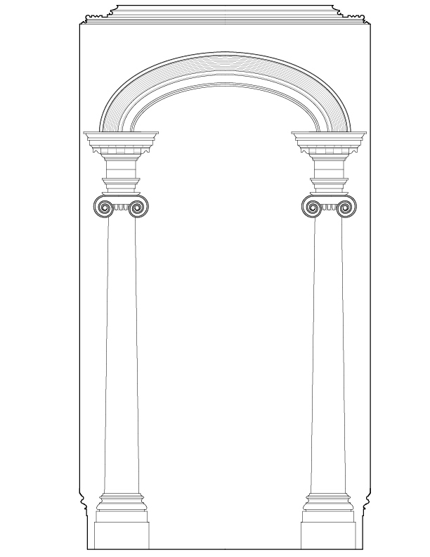 HALL ARCH ELEVATION