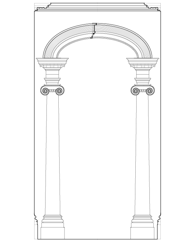 HALL ARCH ELEVATION
