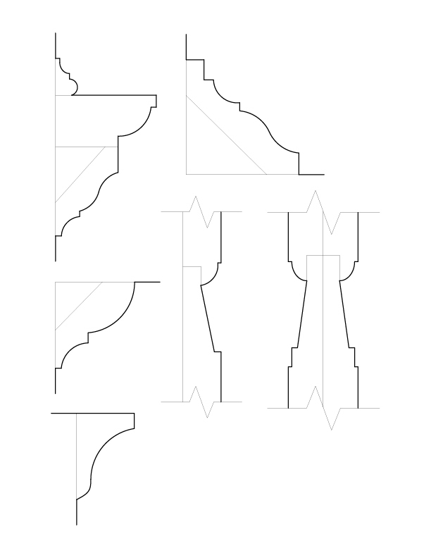 LIVING ROOM WEST WALL MOULDINGS