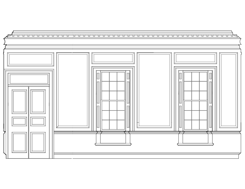 LIVING ROOM NORTH WALL ELEVATION