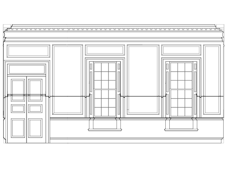LIVING ROOM NORTH WALL ELEVATION
