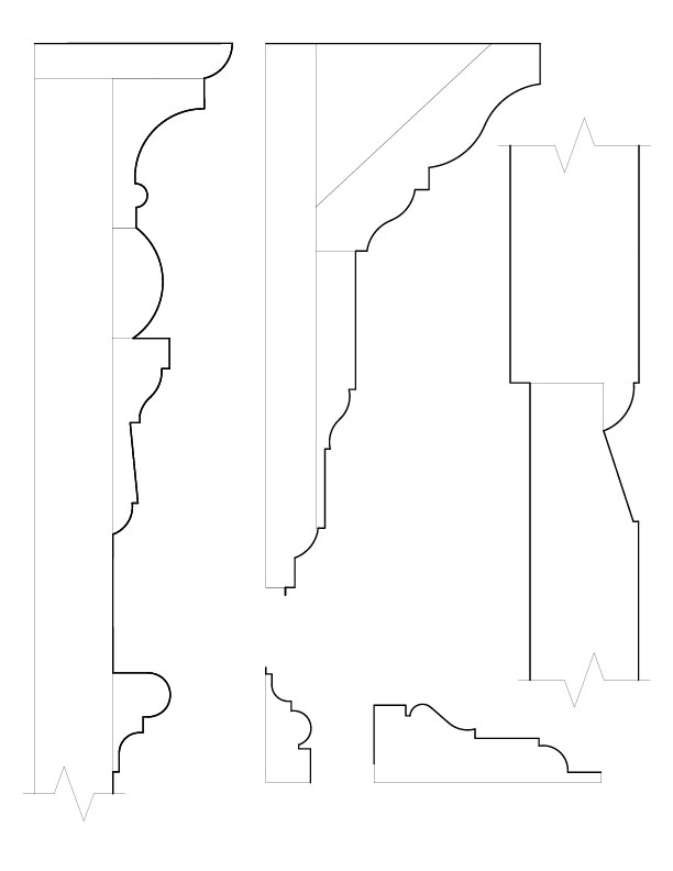 CHINA CLOSET MOULDINGS