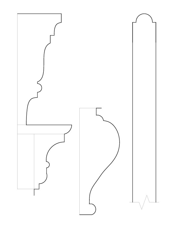 CHINA CLOSET MOULDINGS