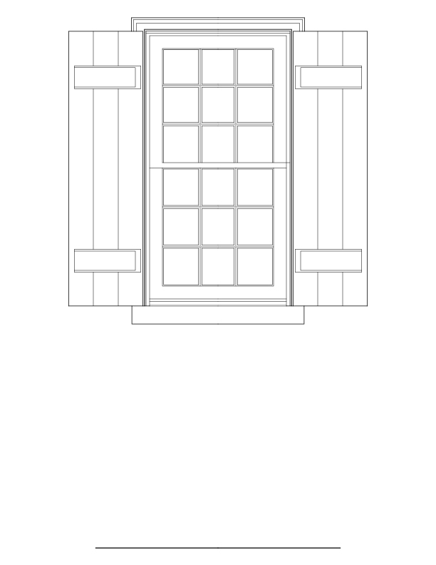 EXTERIOR WINDOW NO. 1A SERVICE BUILDING ELEVATION