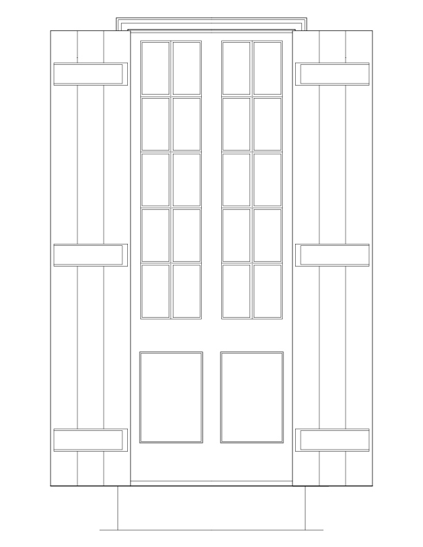 EXTERIOR OPENING NO. 101 SERVICE BUILDING ELEVATION