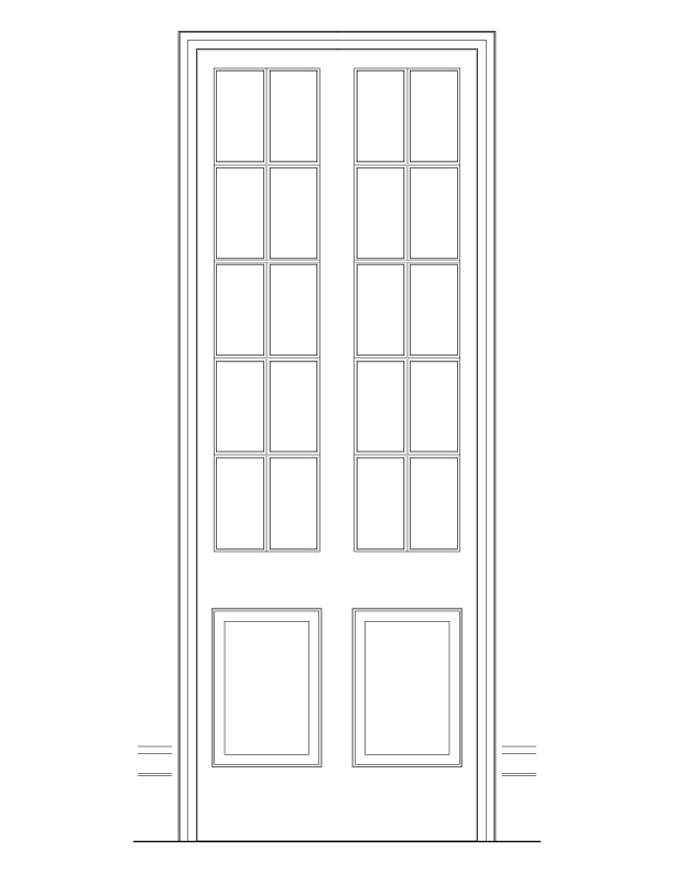 INTERIOR OPENING NO. 101 SERVICE BUILDING ELEVATION
