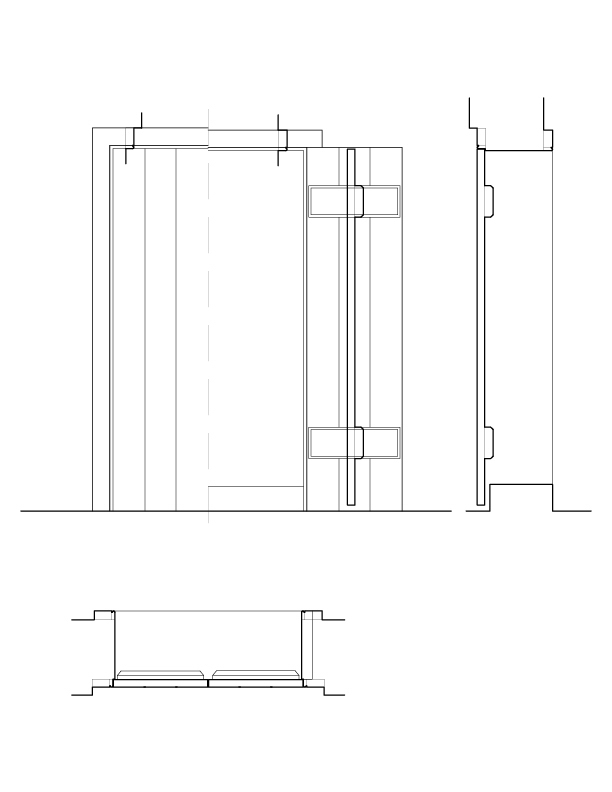 DOOR NO. 110 ELEVATION AND SECTION