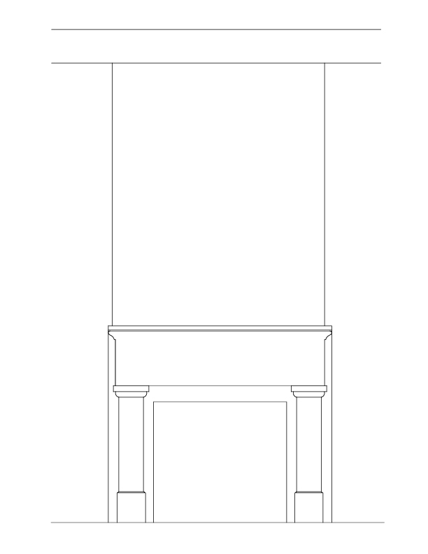 SOUTH ROOM MANTEL ELEVATION