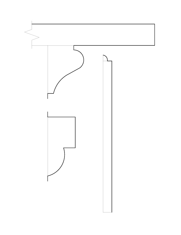 SOUTH ROOM MANTEL MOULDINGS