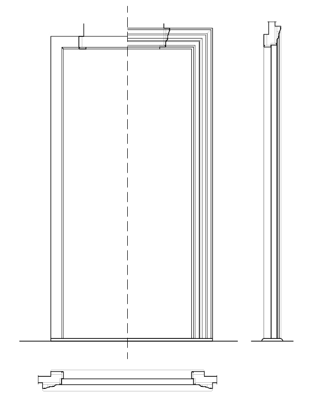 OPENING 103 ELEVATION AND SECTION