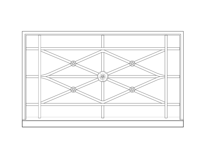 EXTEIOR GRILL OF WINDOW A ELEVATION