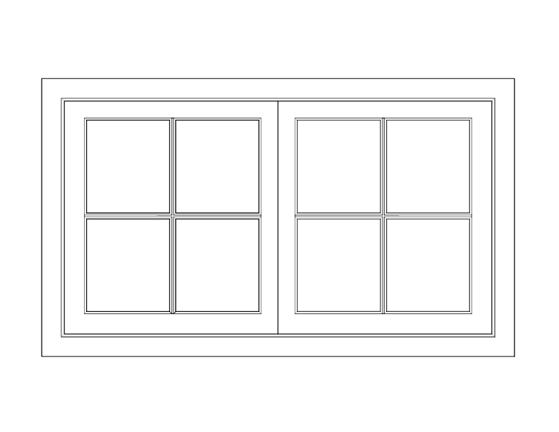 INTEIOR WINDOW A ELEVATION