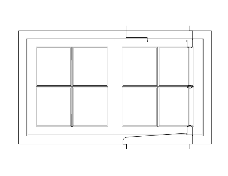 INTEIOR WINDOW A ELEVATION