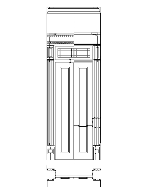 DOOR 1O1 ELEVATION AND PLAN