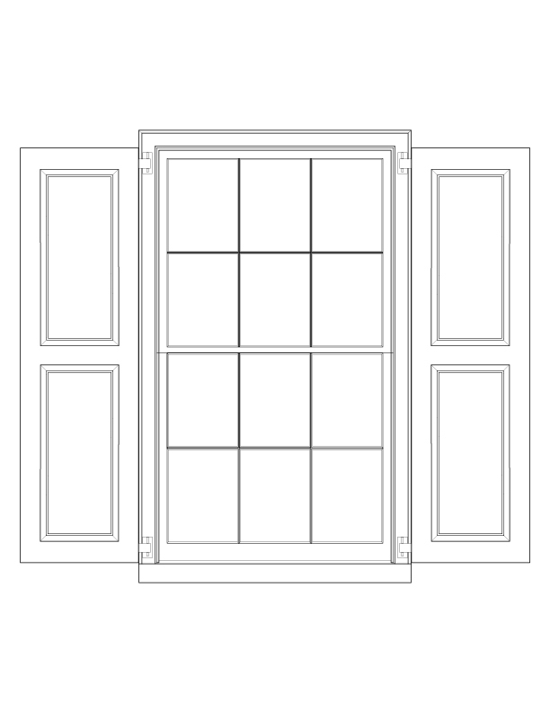 WINDOW 1A EXTERIOR ELEVATION