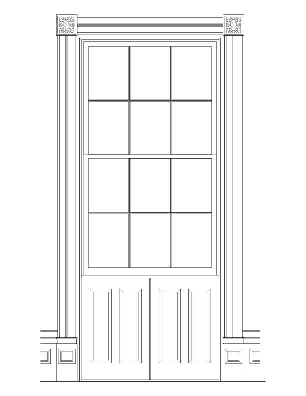 WINDOW 1A INTERIOR ELEVATION
